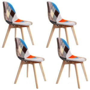Artiss Dining Chairs Set of 4 Fabric Retro Replica DSW