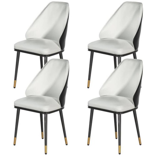 Artiss Dining Chairs Set of 4 Leather Seat Beige and Black