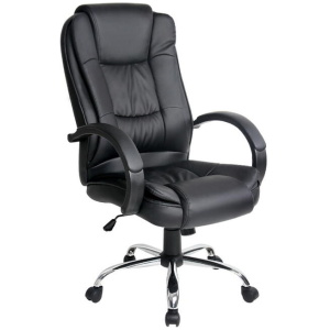 Artiss Executive Office Chair Leather Tilt Black