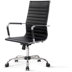 Artiss Office Chair PU Leather High Back Black