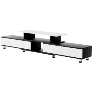 Artiss TV Cabinet Entertainment Unit Stand Wooden 160CM To 220CM Storage Drawers Black White