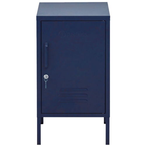 ArtissIn Bedside Table Metal Cabinet - MINI Blue