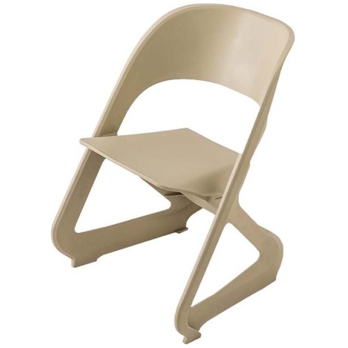 ArtissIn Set of 4 Dining Chairs Office Cafe Lounge Seat Stackable Plastic Leisure Chairs Beige
