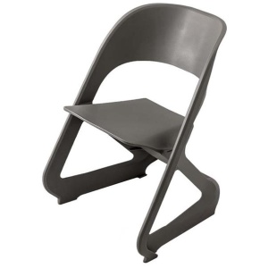 ArtissIn Set of 4 Dining Chairs Office Cafe Lounge Seat Stackable Plastic Leisure Chairs Grey