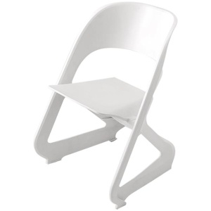 ArtissIn Set of 4 Dining Chairs Office Cafe Lounge Seat Stackable Plastic Leisure Chairs White