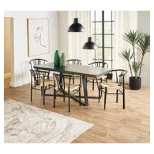 Ashton 6 Seater Dining Table Black