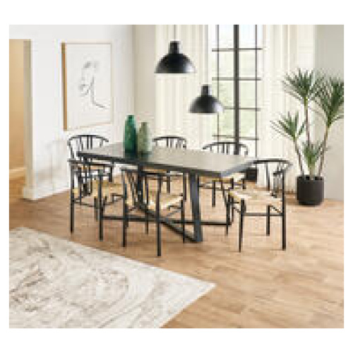 Ashton 6 Seater Dining Table Black