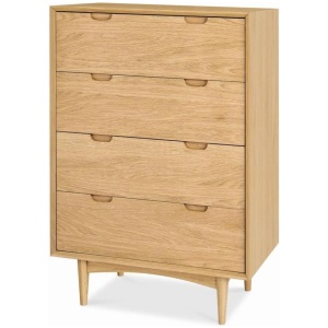 Asta 4 Drawer Chest Tallboy - Natural by Interior Secrets - AfterPay Available