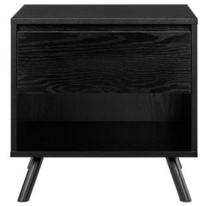 Baily Bedside Nightstand Side Table - Black