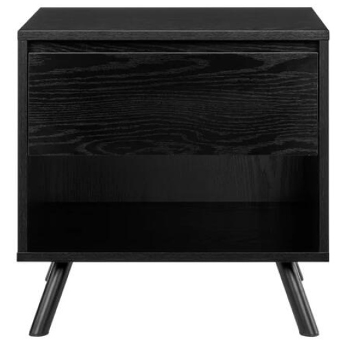 Baily Bedside Nightstand Side Table - Black