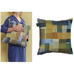 Bedding House Alvi Blue Green Square Filled Cushion 43cm x 43cm
