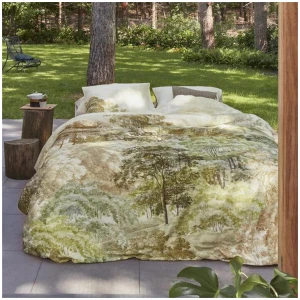 Bedding House Arcadia Green Cotton Sateen Quilt Cover Set King