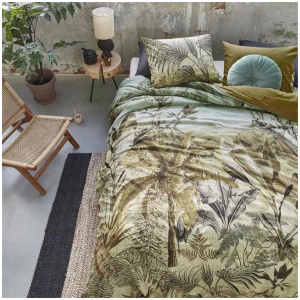 Bedding House Banda Green Cotton Quilt Cover Set Queen