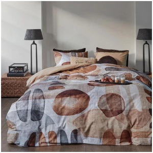 Bedding House Broc Natural Cotton Quilt Cover Set Queen