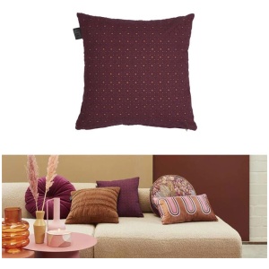 Bedding House Chelsy Plum (Also Known as Purple) Square Filled Cushion 40cm x 40cm