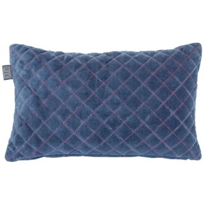 Bedding House Equire Luxury Cotton Filled Oblong Cushion Blue