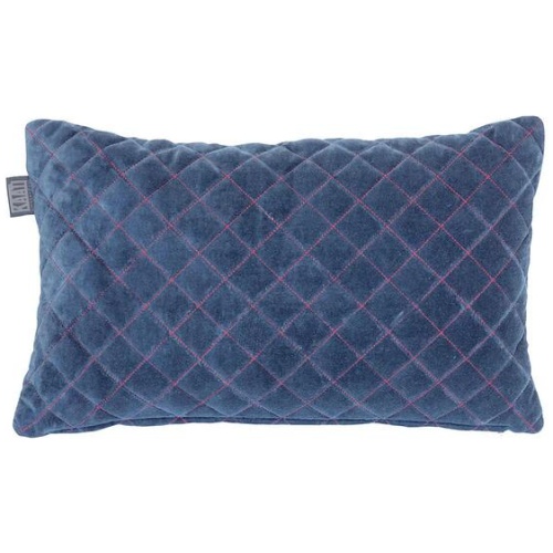 Bedding House Equire Luxury Cotton Filled Oblong Cushion Blue