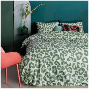 Bedding House Fabrice Green Cotton Quilt Cover Set King