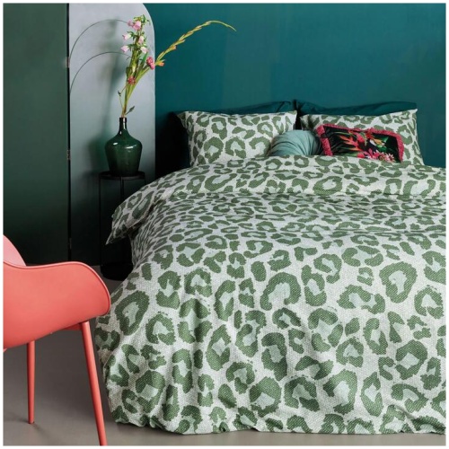 Bedding House Fabrice Green Cotton Quilt Cover Set King
