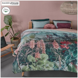 Bedding House Lupine Cotton Sateen Quilt Cover Set King Green