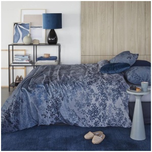 Bedding House Pantalla Blue Bamboo Cotton Quilt Cover Set Queen