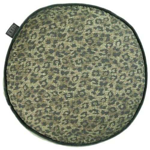 Bedding House Pardus Luxury Cotton Round Filled Cushion - Green