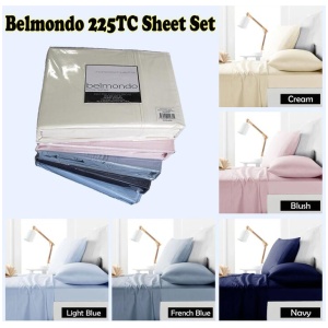Belmondo 225TC Sheet Set Navy - Queen
