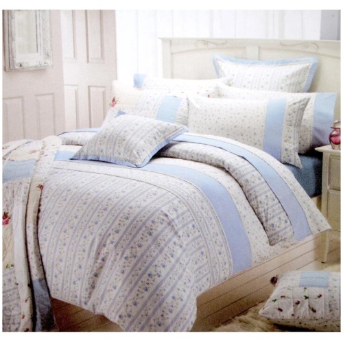 Belmondo Belmondo 225TC Ashby Rose Blue Quilt Cover Set KING