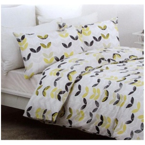 Belmondo Leaves Easy Care Quilt Cover Set Queen