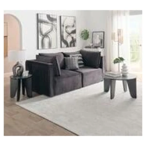 Belmore 2 Seater Modular Sofa Black