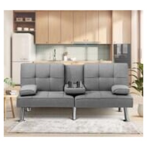 Benji Fabric 3 Seater Sofa Bed Grey