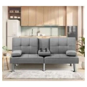 Benji Fabric 3 Seater Sofa Bed Grey