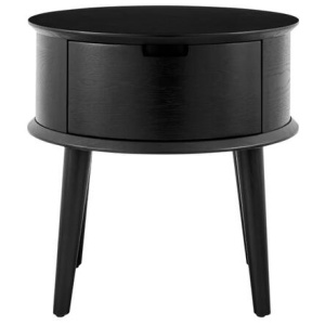 Bentley Bedside Nightstand Side Table - Black - Black