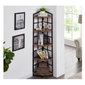 Berima Corner Bookcase Brown