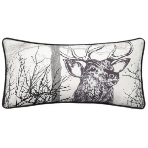 Bianca Alpine Stag Taupe Jacquard Oblong Filled Cushion