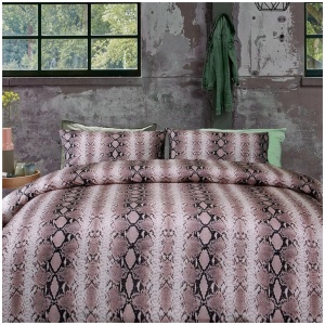 Big Sleep Snake Skin Pink Quilt Cover Set QUEEN