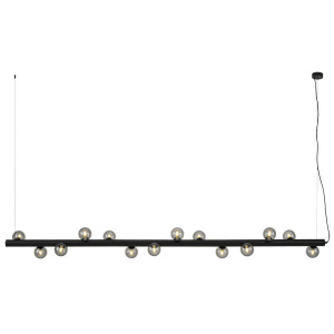 Black Bench Linear Pendant Lights Henry 14L Kitchen Smoke Modern Contemporary Dining Table Lighting