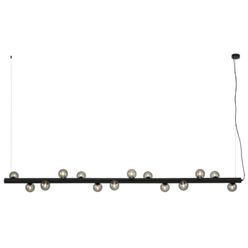 Black Bench Linear Pendant Lights Henry 14L Kitchen Smoke Modern Contemporary Dining Table Lighting