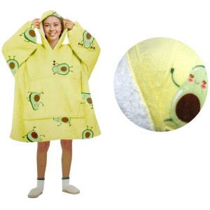 Blanket Hoodie with Sherpa Reverse Yellow Avacado