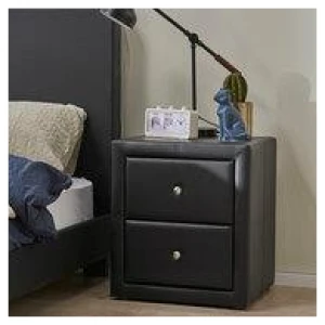 Bondi Bedside Table Black 2 Drawer