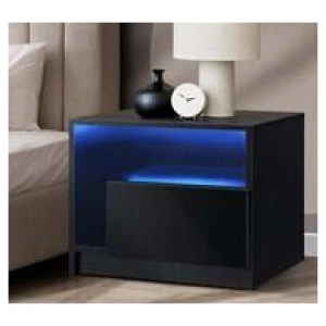 Bosley Led Bedside Table Black