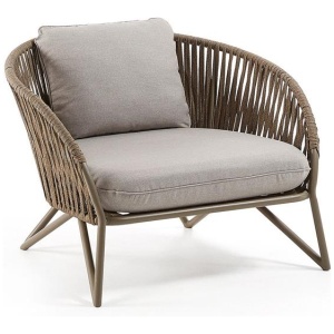 Branzie Fabric Outdoor Armchair - Brown by Interior Secrets - AfterPay Available