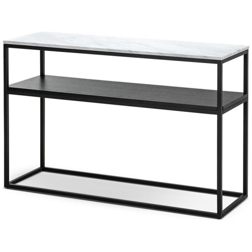 Brink 1.2m White Marble Console Table - Black by Interior Secrets - AfterPay Available