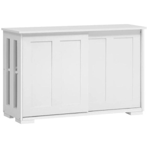 Buffet Sideboard Cabinet White Doors Storage Shelf Cupboard Hallway Table White