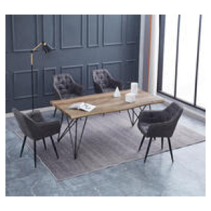 Capri 6 Seater Dining Table Brown