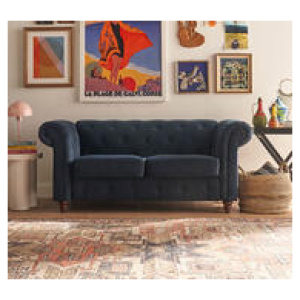 Carlotta 2 Seater Chesterfield Sofa Blue