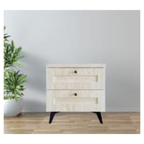 Caspain Bedside Table Grey