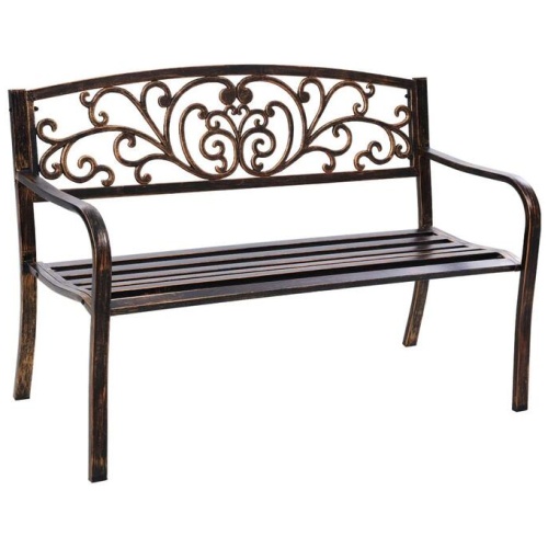 Cast Iron Garden Bench - Bronze