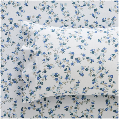 Celina Floral Flannelette Sheet Set - Single