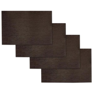 Choice Set of 4 PVC Table Placemats Spring Buds Chocolate